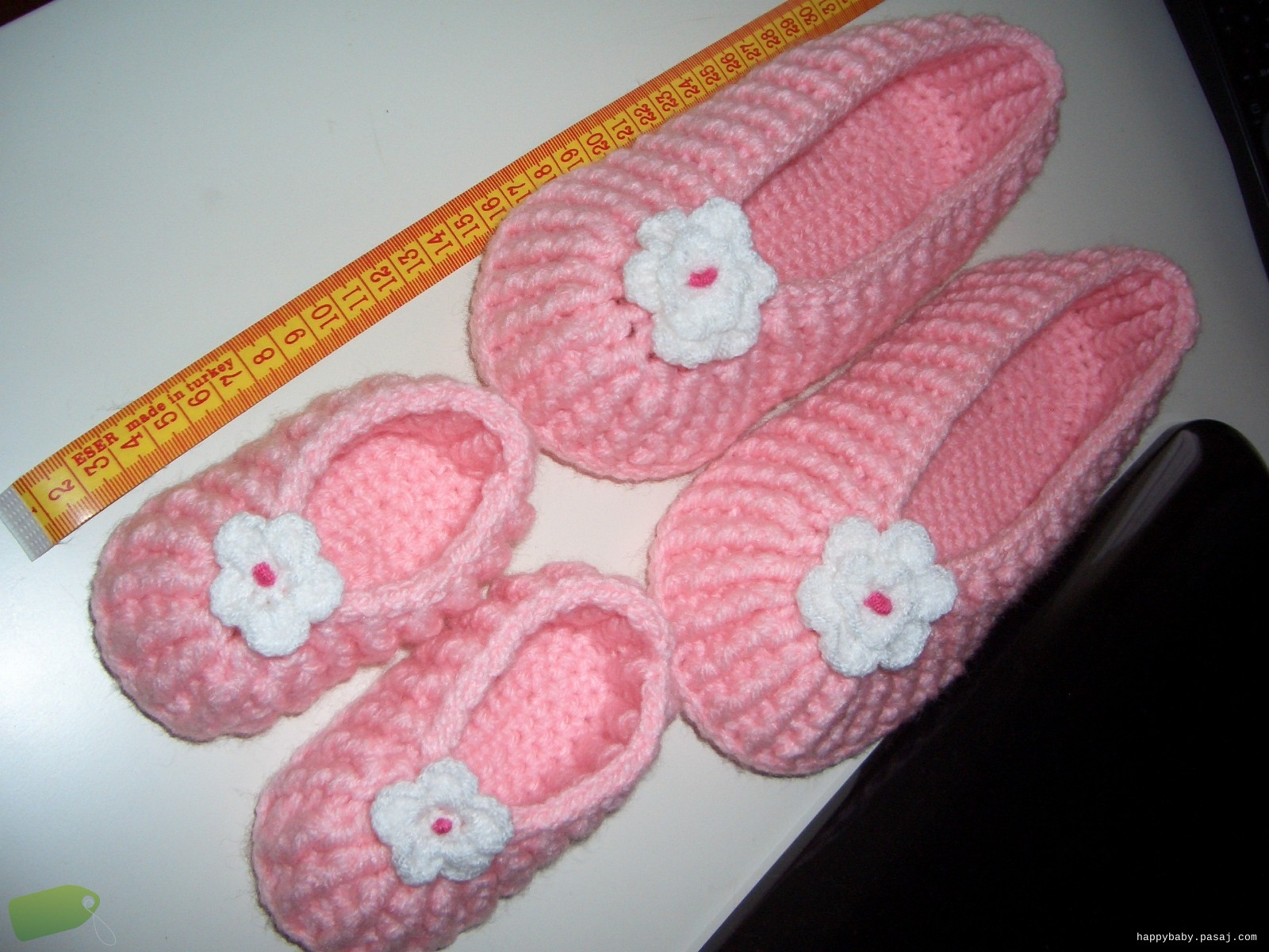 Tığla yapılan patik örnekleri