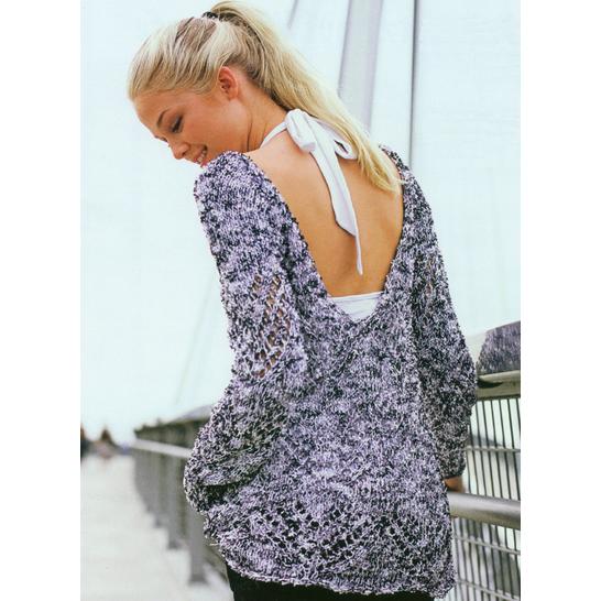 örgü sırt dekolteli bluz blank