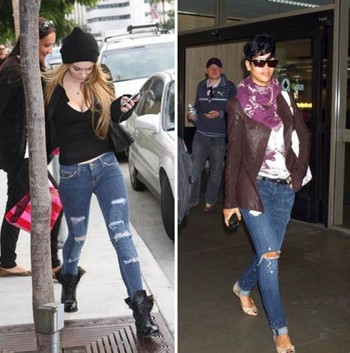 dar yırtık kot modelleri blank