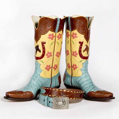 deri kovboy çizmeler blank