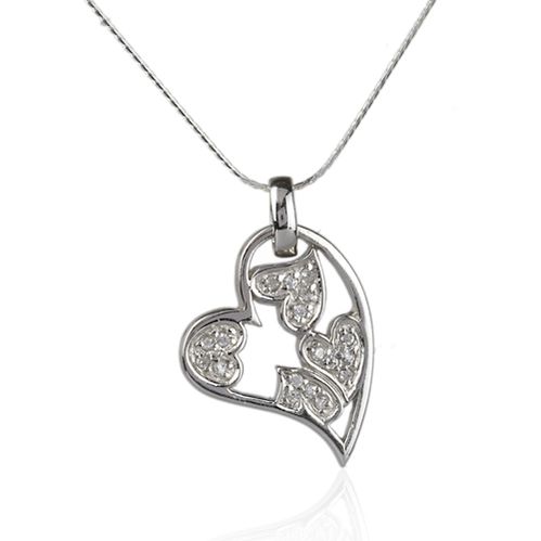 gümüş kalpli kolye modeli blank