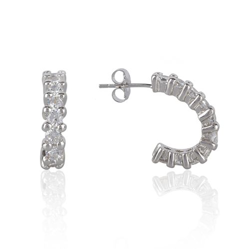 gümüş taşlı küpe modeli blank