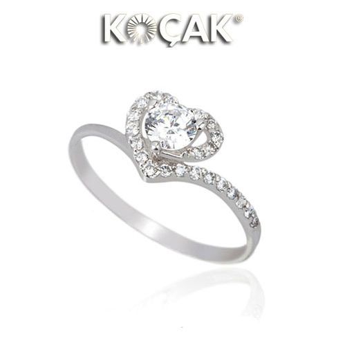 kalpli tektaş gümüş yüzük modeli blank