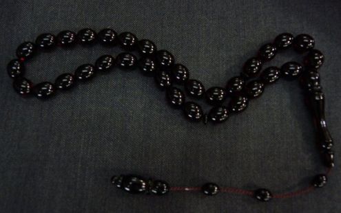 siyah fiber tesbih modeli