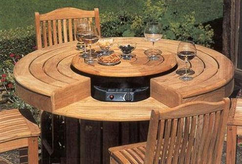 ahşap bahçe masası