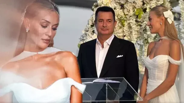 Ayça Çağla Altunkaya ile Acun Ilıcalı evlendi… Düğünden ilk kareler